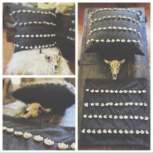 Two Chambray Tassel Pillow Covers